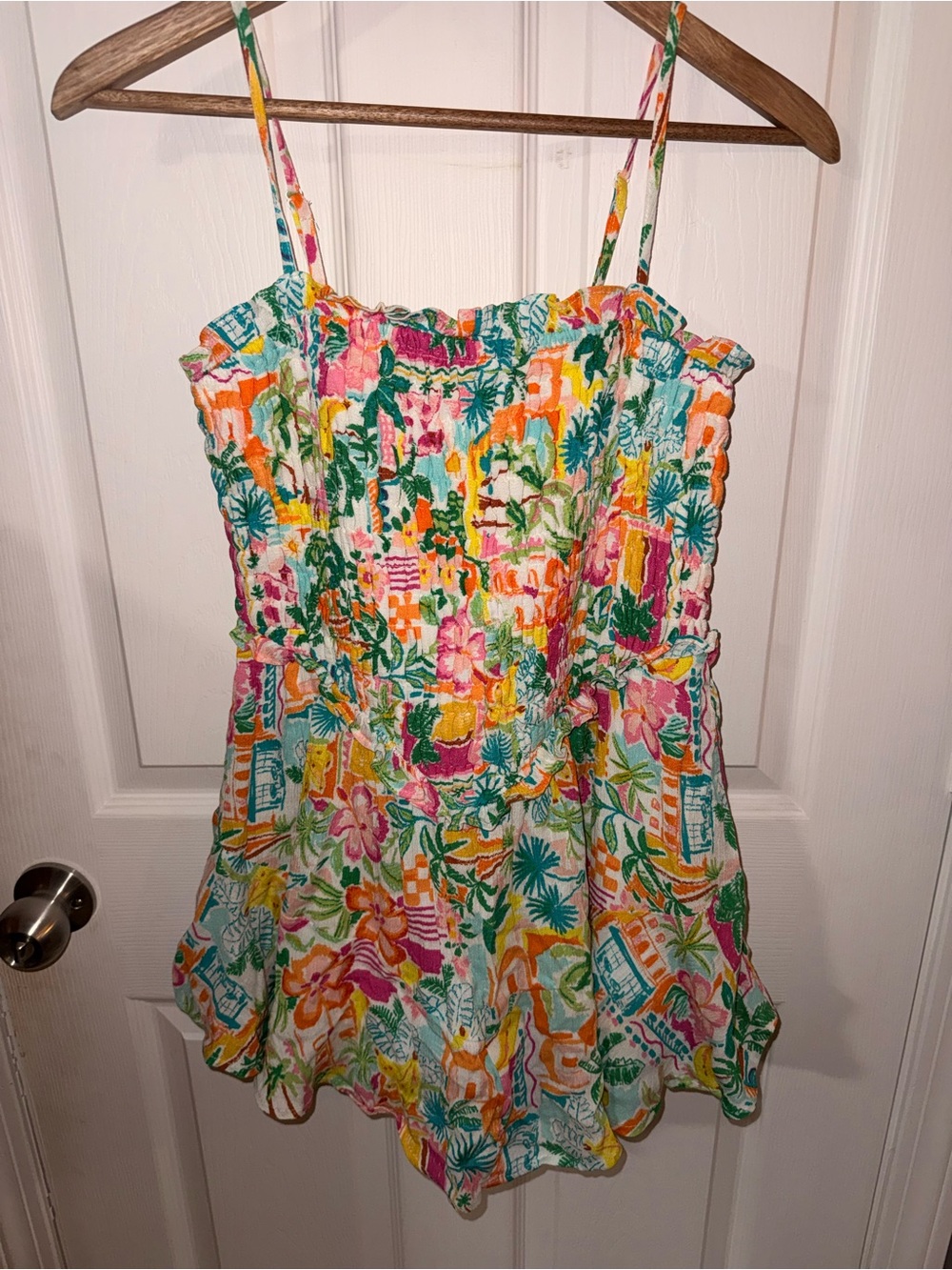 No Boundaries Multicolor Floral Smocked Romper